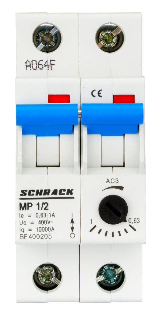 MP 1/2 Motorvédő sorbaépíthető, 0,63-1,0,A, 2 pólusú, 2KE