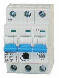 MP 25/3 Motorvédő sorbaépíthető, 16,0-25,0A, 3 pólusú, 3KE