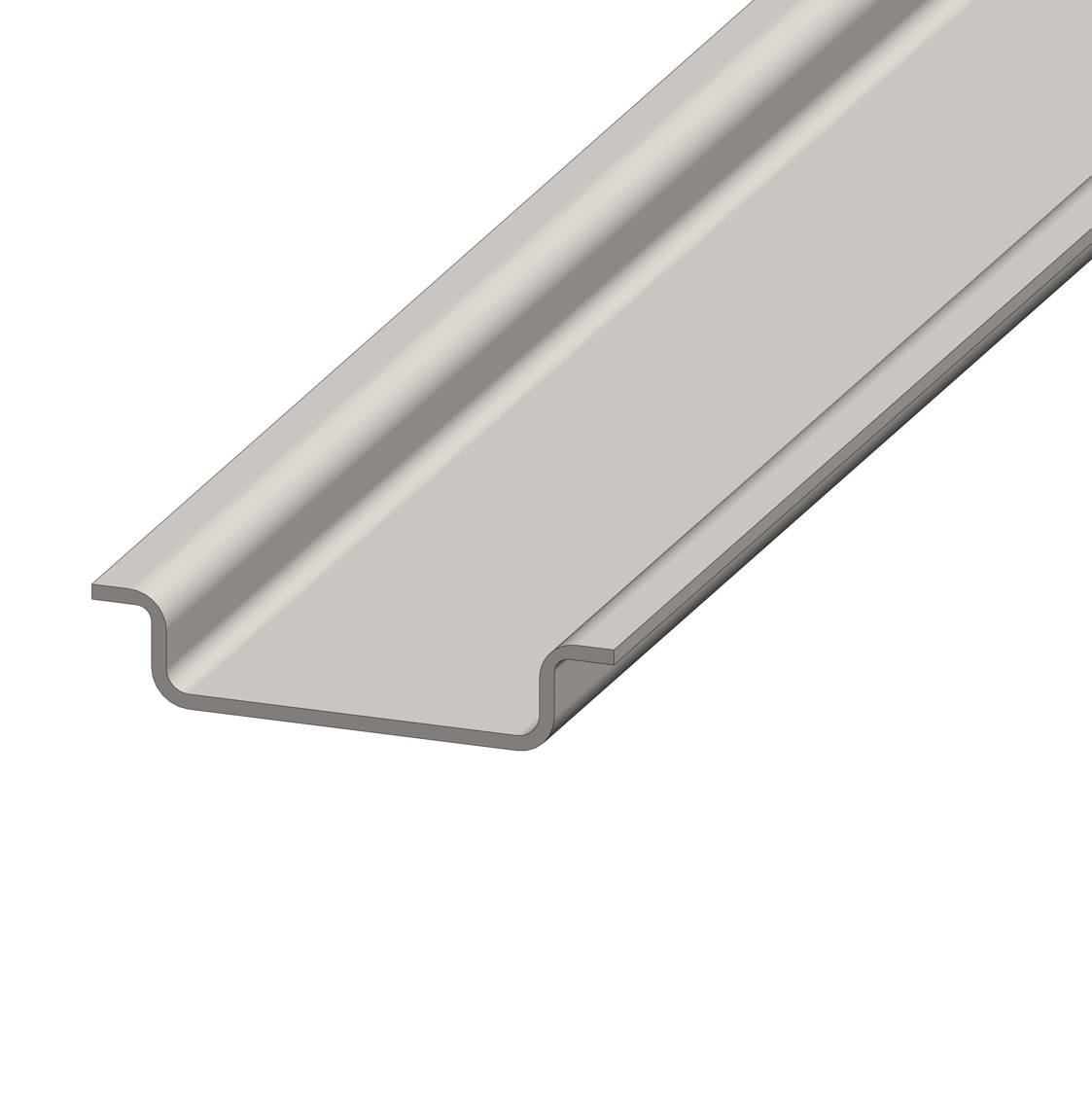 TS 35x7,5mm DIN sín horganyzott acél, nem perforált, 2fm  BK14004--B