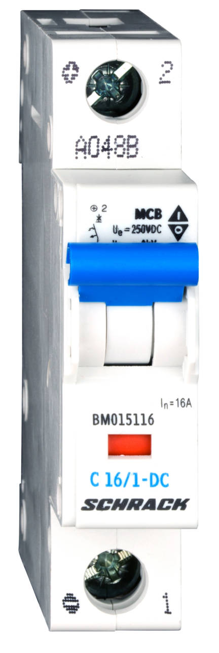 BM015116 Egyenáramú kismegszakító 1P C 16A 7,5kA 220VDC