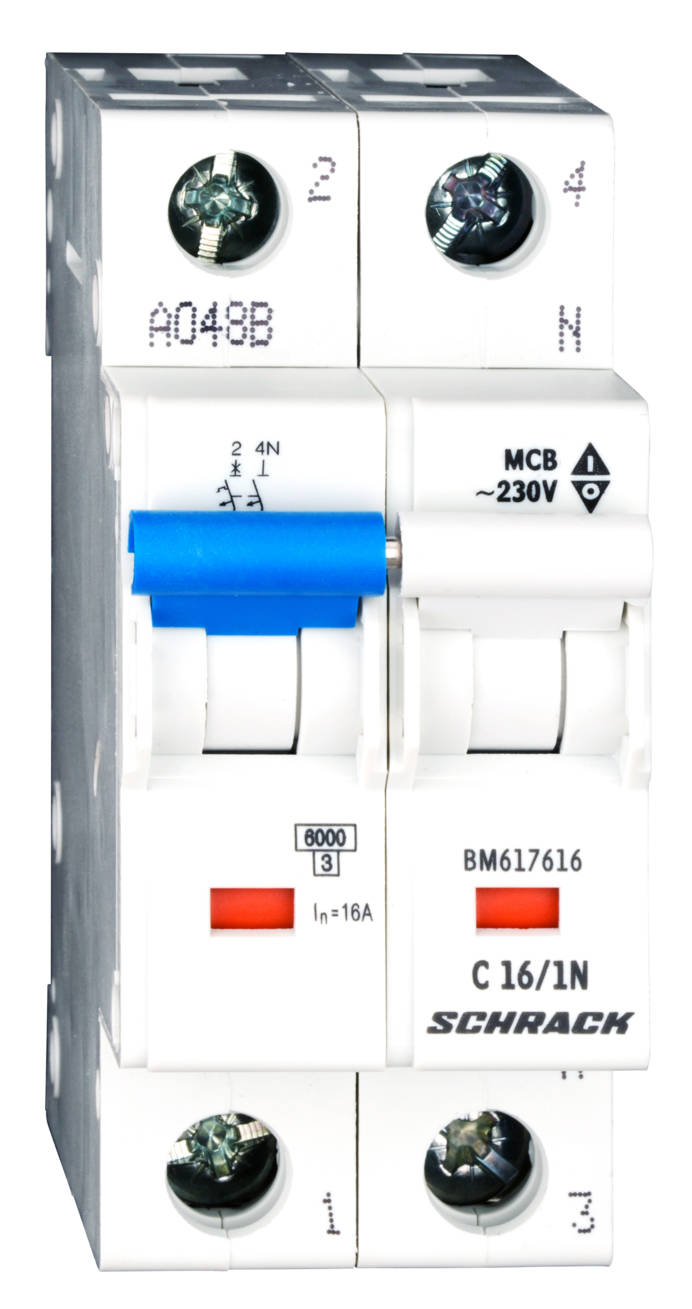 BM617616 Kismegszakító 1P+N C 16A 6kA