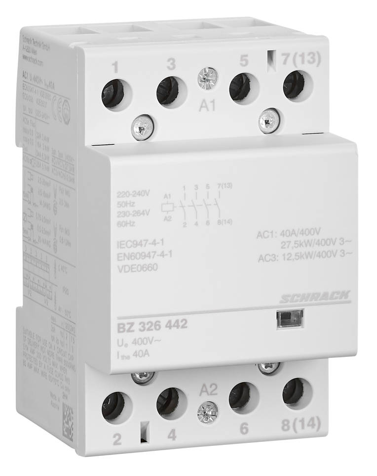 Sorbaépíthető mágneskapcsoló 40A/12.5kW/400V 4z., AC3/230V/2,6kW  230VAC 3KE