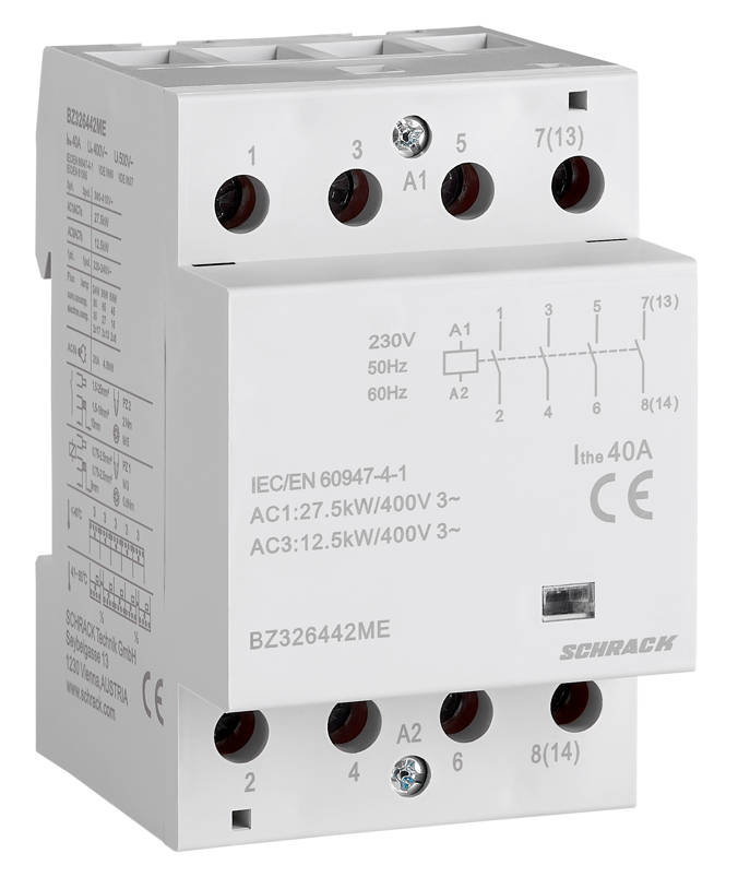 AMPARO Sorbaépíthető mágneskapcsoló 4z 40A/12.5kW/400V, AC3/230V/2,6kW 230VAC, 3KE, BZ326442ME