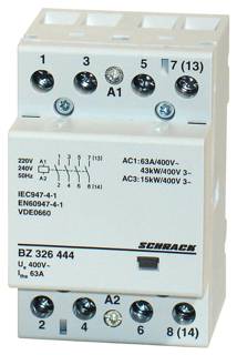 Sorbaépíthető mágneskapcsoló 63A/15kW, 4z, 230V AC 3KE BZ326444