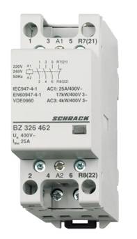 Sorbaépíthető mágneskapcsoló 25A/4kW, 3z+1ny, 24V AC 2KE