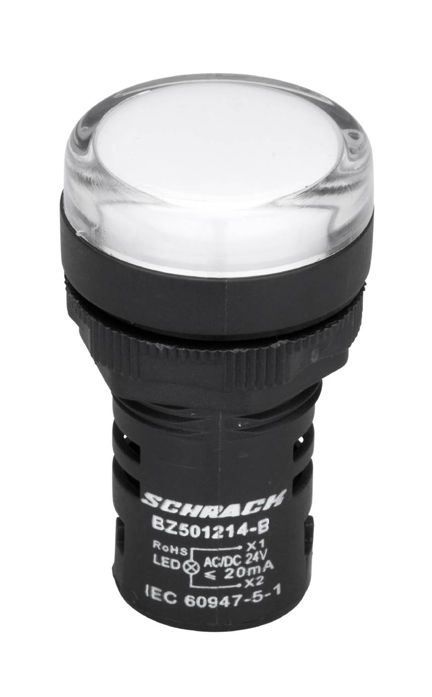 Kompakt LED-es jelzőlámpa, fehér, 24VAC/DC