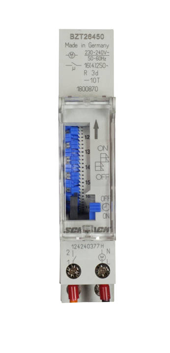 Mechanikus napi kapcsolóóra quartz, 1z, 16A,V86/1 QRTM1 1KE