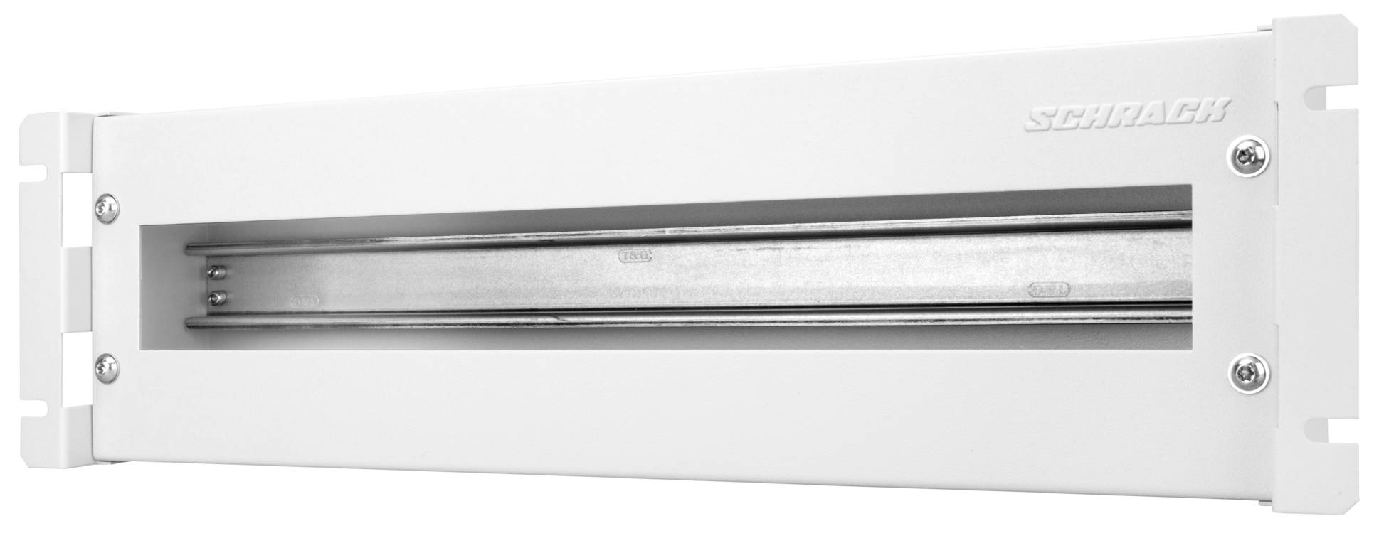 19" panel sorbaépíthető készülékhez+TS35 sín 22KE 3U, Zárt, RAL7035