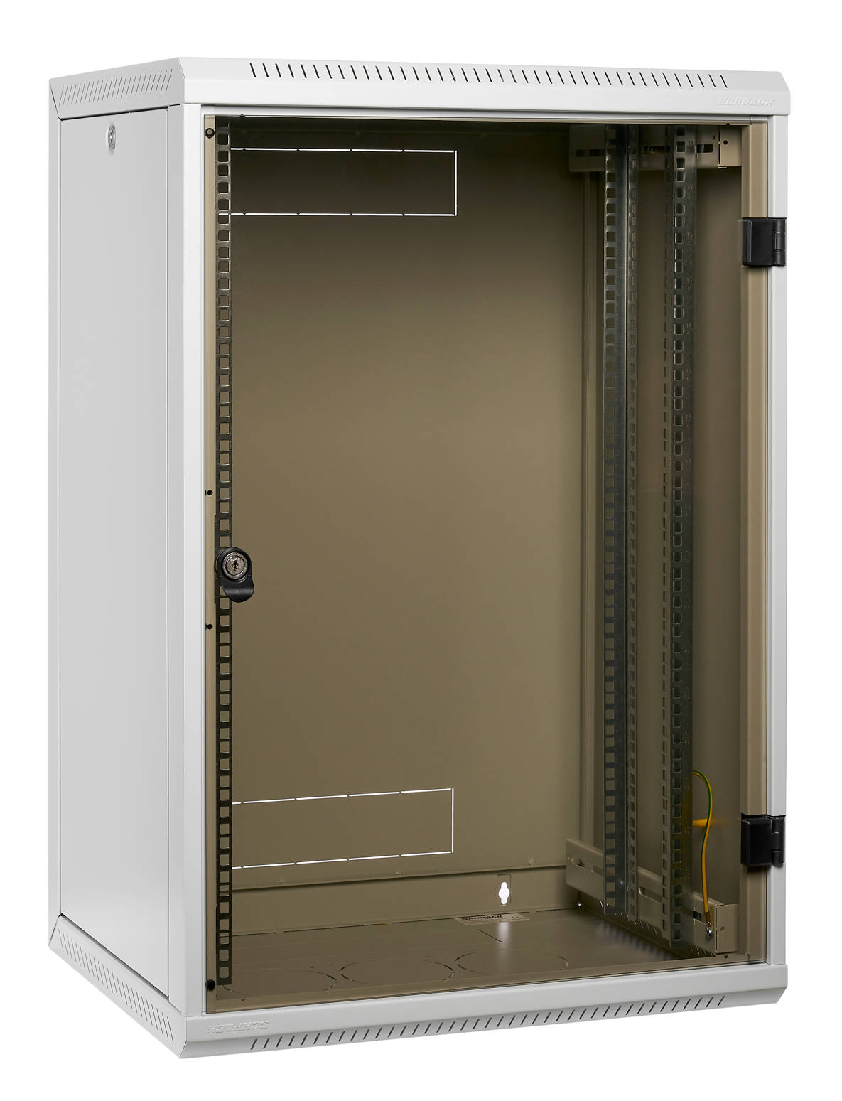 Rack 19" fali szekrény levehető oldallappal 12U RAL7035 IP30