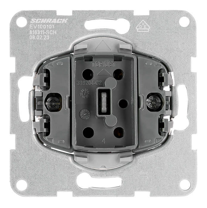 VISIO S 50 CLASSIC/ S 55 CUBIC Kapcsolóbetét (101) 1 pólusú, rugós csatlakozás