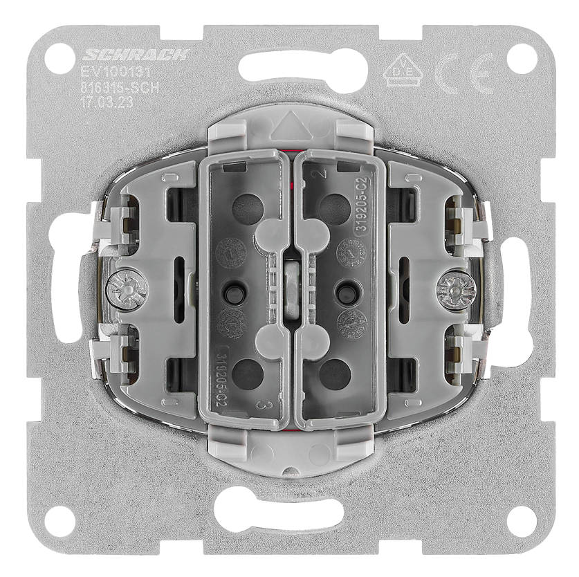VISIO S 50 CLASSIC/ S 55 CUBIC Kapcsolóbetét (106+6) Kettős váltókapcsoló, rugós csatlakozás