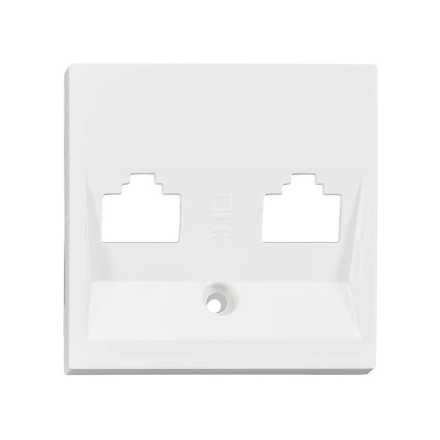VISIO Fedlap, 2xRJ45 Toolless Line aljzatmodulhoz, fehér