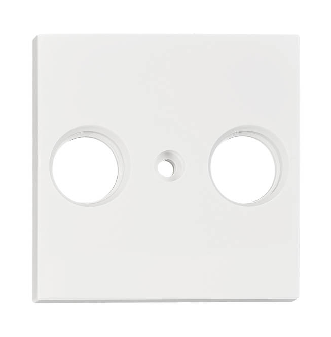 VISIO Fedlap TV antenna csatlakozóaljzathoz, 2 nyílás, fehér