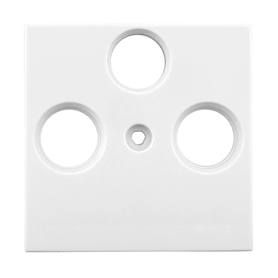 VISIO Fedlap TV-RD-SAT antenna csatlakozóaljzathoz, 3 nyílás,fehér