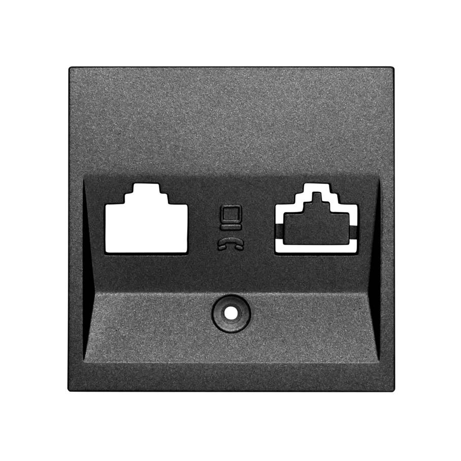 VISIO Fedlap, 1xRJ45 Toolless Line aljzatmodulhoz, Antracit