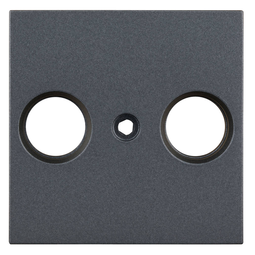 VISIO Fedlap TV-SAT antenna csatla.hoz, 2 nyílás, Antracit