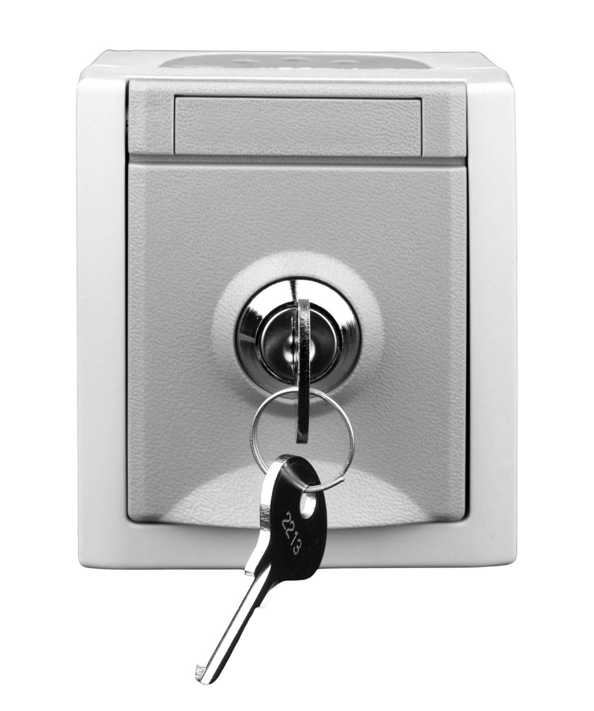 VISIO IP54 2P+F Falon kívüli dugaszolóaljzat, kulcsal zárható, rugós 16A