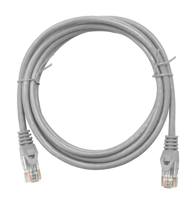 Szerelt Patchkábel, RJ45 Cat.5e UTP árnyékolatlan, PVC szürke 1fm