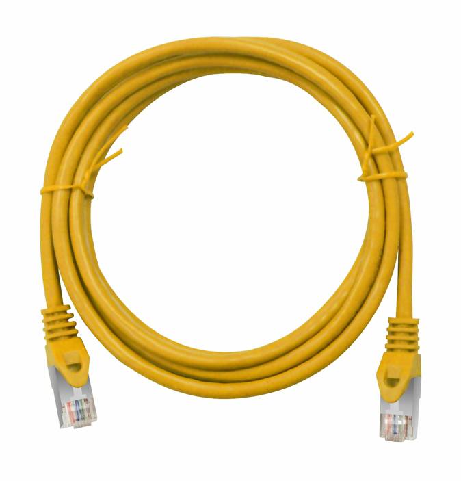 Szerelt Patchkábel, RJ45 Cat.6e S/FTP árnyékolt, PVC, sárga, 3fm