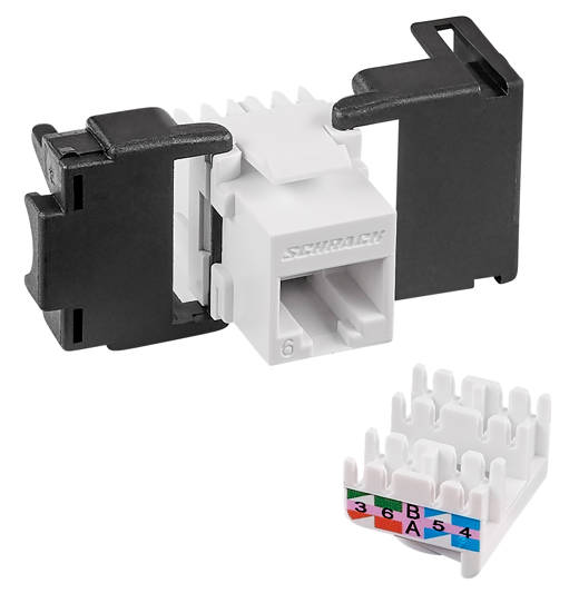 TOOLLESS LINE aljzatmodul RJ45 Cat.6 (SFA), árnyékolatlan