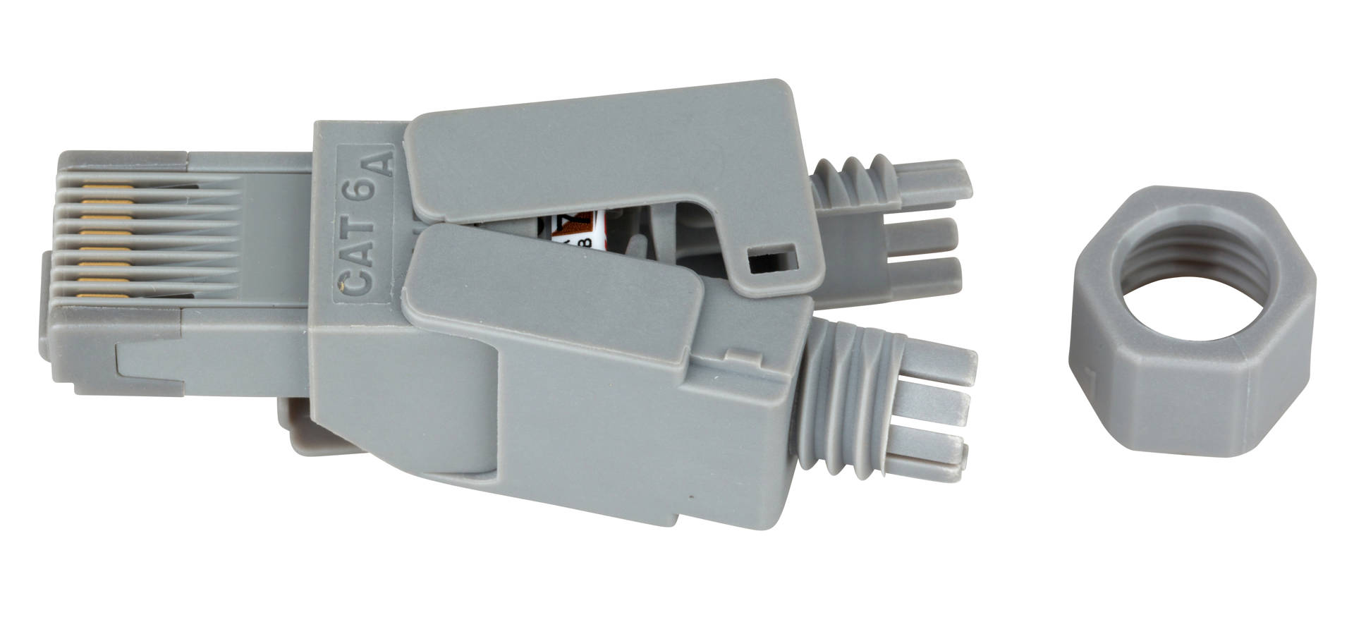 RJ45 szerelhető csatlakozó árnyékolatlan Cat.6a