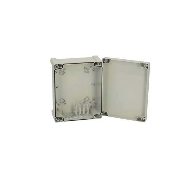 ABS tokozat szürke fedéllel, zsanérral, 240x191x107mm
