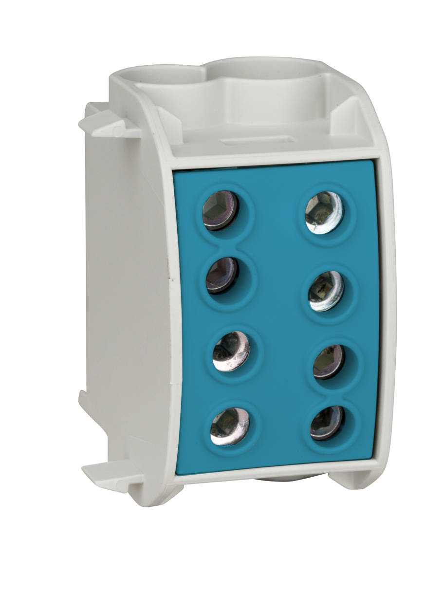 HLAK 70-1/4 Fővezetéki leágazó, Kék, 300/185A Cu/Al, 2x70mm2 / 2x50mm2, Schrack