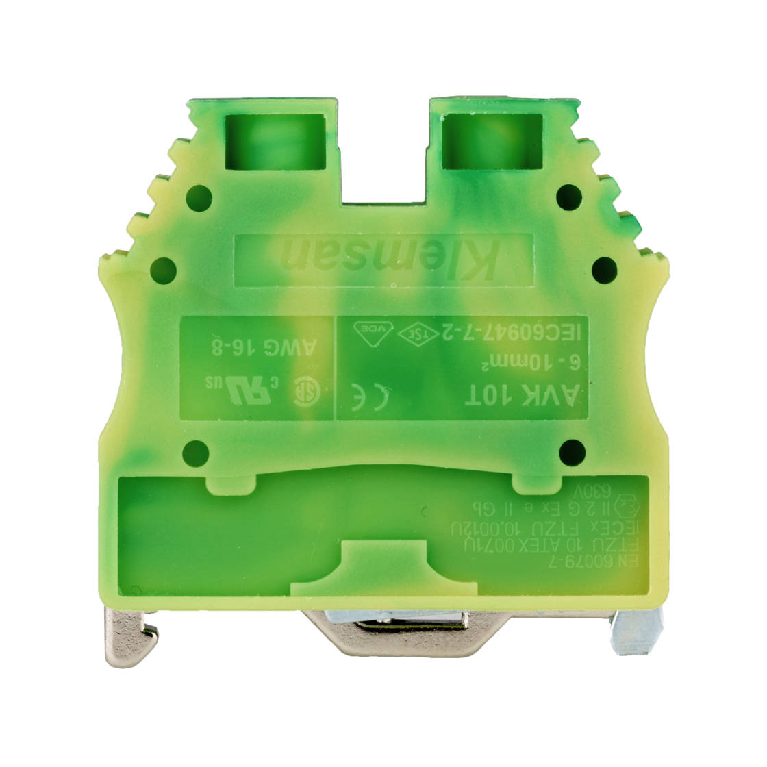 Védővezető kapocs 6-10mm2, AVK 6/10 T zöld-sárga
