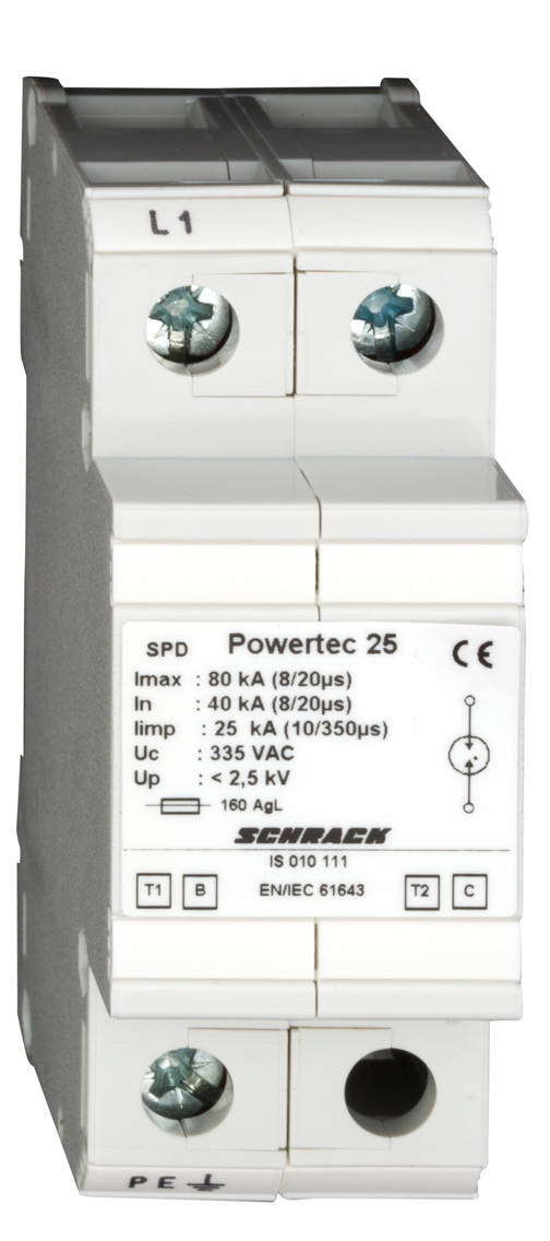 Powertec I/II, B/C, 335/25kA, villámáram levezető