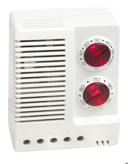 Termosztát+légnedvesség érzékelő, 0-60°C, 50-90%, 1 váltó