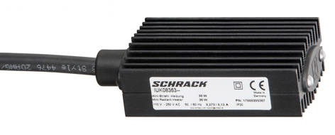 Szekrényfűtés 110-250VAC, 10W, csatlakozókábellel IP54