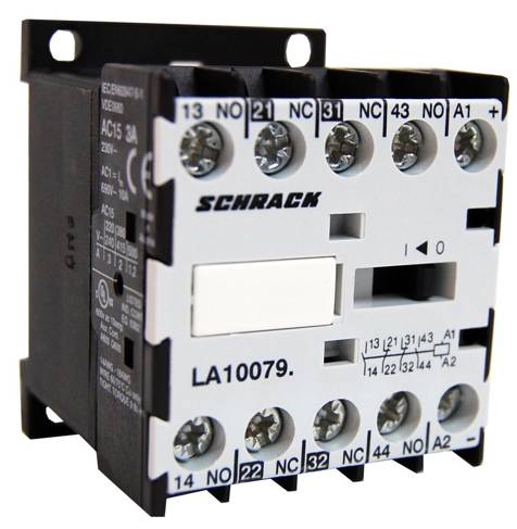 Segédmágneskapcsoló 2z+2ny 230VAC 3A,  LA100793
