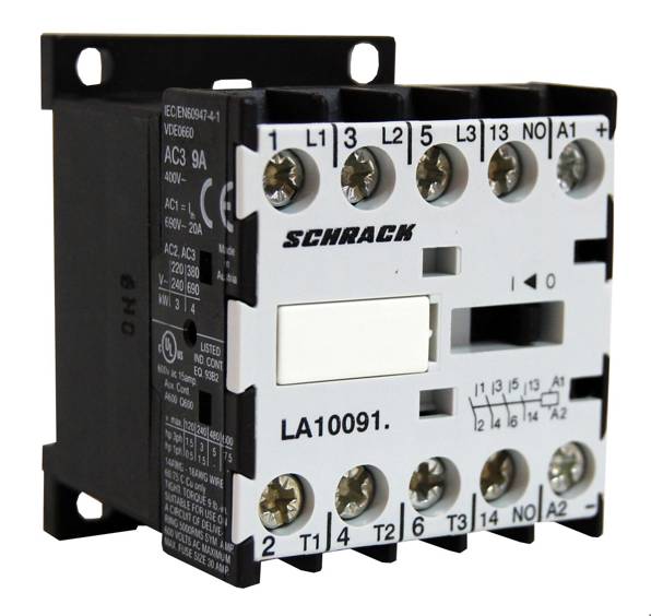 K1-09D10 Mini mágneskapcsoló 4kW, 1z, 230VAC 9A AC3, 20A AC1