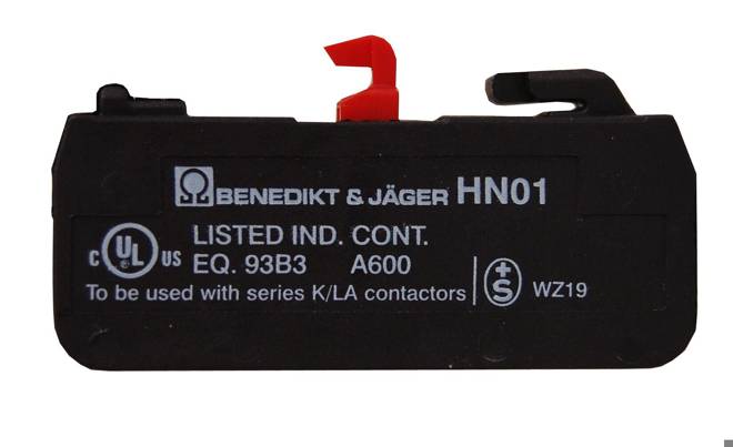 Segédérintkező, AC15 3A/230V, 1ny, LA3007-LA3074-hez