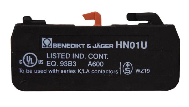 Segédérintkező, AC15 3A/230V, 1ny, késve nyitó