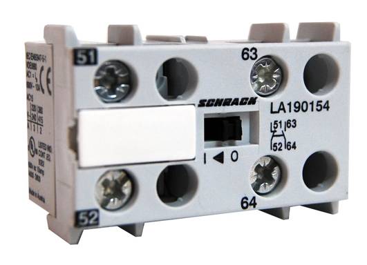 Segédérintkező, AC15 3A/230V, 1z+1ny, LA1 mini segédmk.-hoz