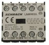 Micro segédmágneskapocsoló 2Z+2NY, 3A, 24VDC
