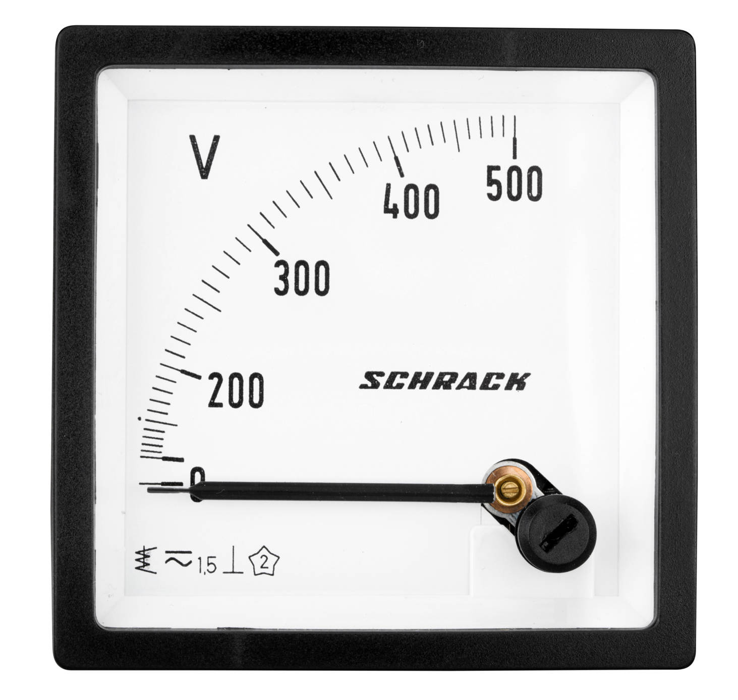 Voltmérő előlapra 72x72mm, AC, 0...500V