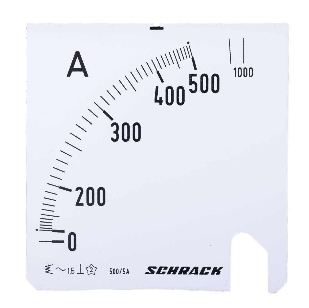 96 LA Ampermérő skála 96x96mm, 500/1000/5A AC