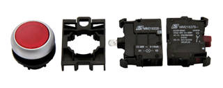 M22-DL-R-24 világító nyomógomb piros komplett 24V 1ny