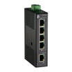 Switch 4xRJ45 + 1xRJ45, tápegység nélkül, DIN-sínes