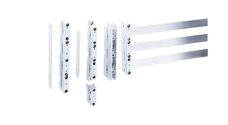 Gyűjtősíntartó 3p, 30-60x10mm sínhez, 100mm sínosztás