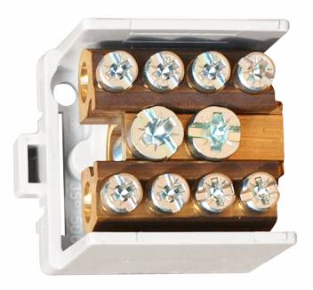 Nagyáramú kapocs, 1x 35mm2 betét/4x 25mm2 leágazás