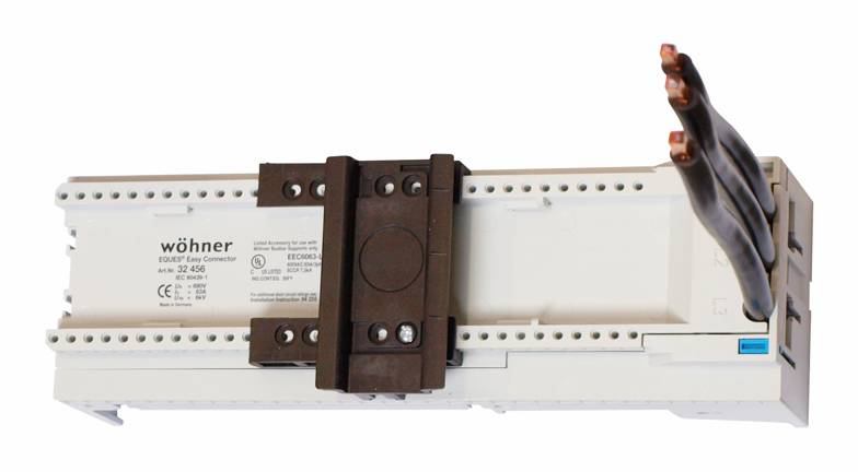 Sínadapter, EEC 63A, 10mm2 vezetékkel, 63x200mm, 1xTS35 sín