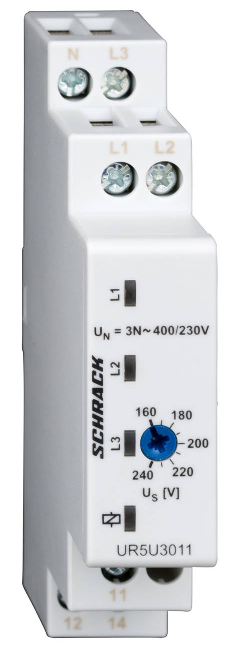 UR5U3011 Feszültségcsökkenést figyelő relé, 24VUC és 230VAC, 1v, 5A,1KE