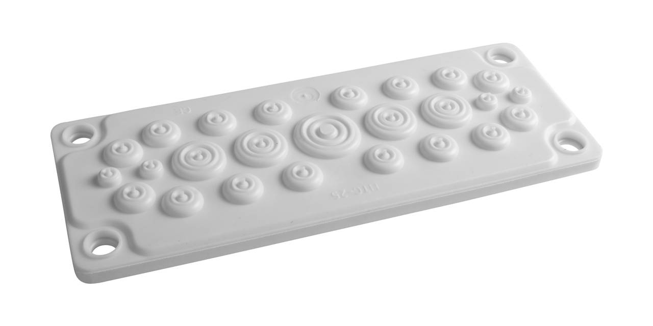 WSTBT2125G Műanyag kábelbevezető, WSTVBF-hez, 25 bevezető, IP65
