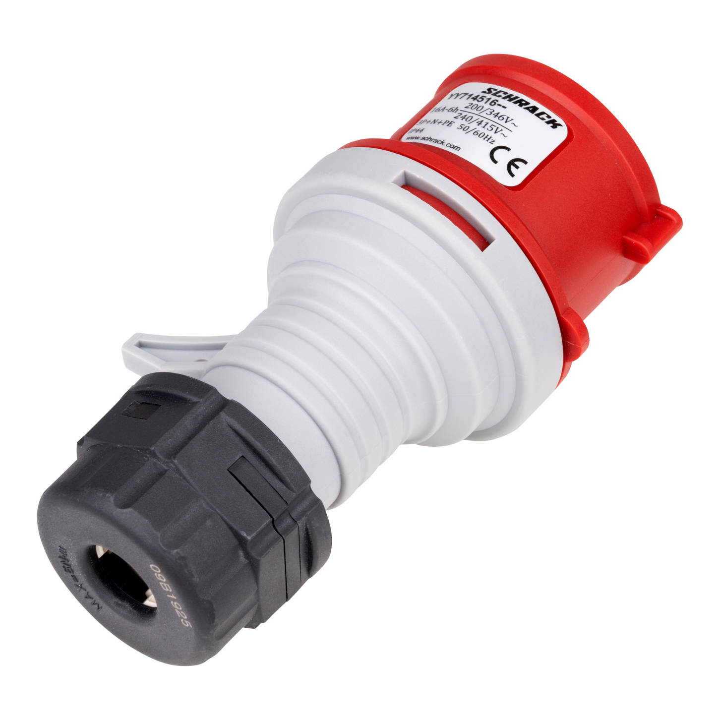 CEE lengő villa, 5 pólusú, 16A, 400V, IP44